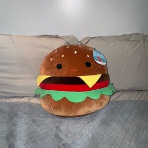 Squishmallows Burger Plush - Brown, Green, Red, Yellow